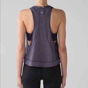 Lululemon Pace Perfect Tank Heathered Midnight Navy size 6